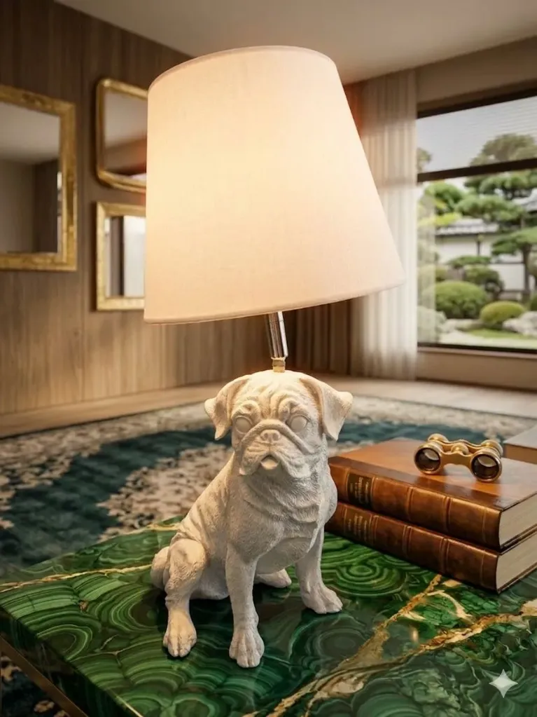 Lámpara sobremesa "The Gentle Pug"