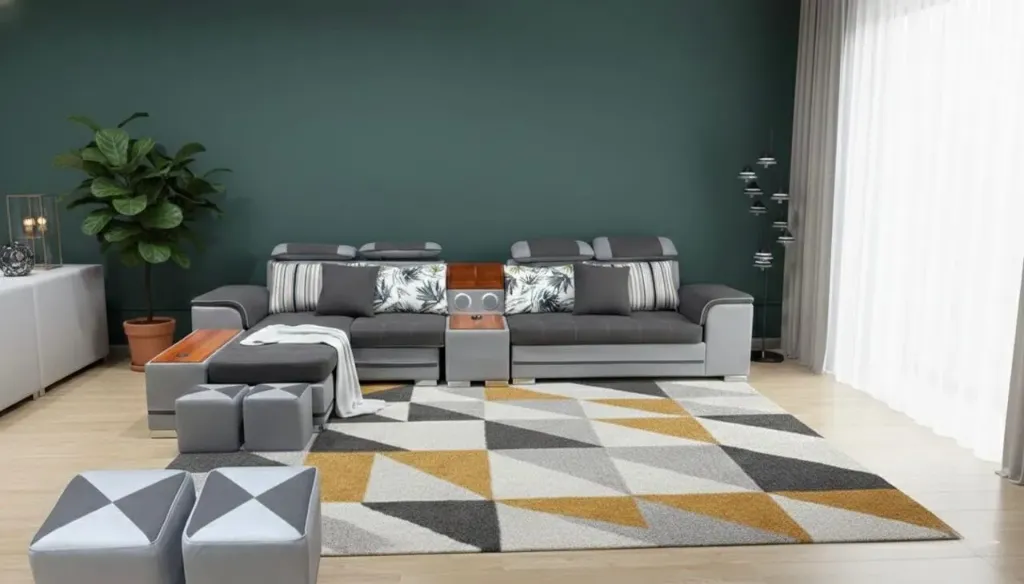 Sofá Seccional Flores 4 Piezas 