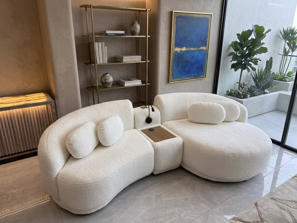 Sofá "Proenca" Reposera Crema