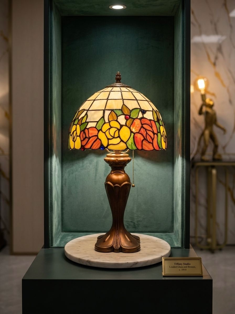 Lámpara sobremesa "Tiffany Rosaleda"