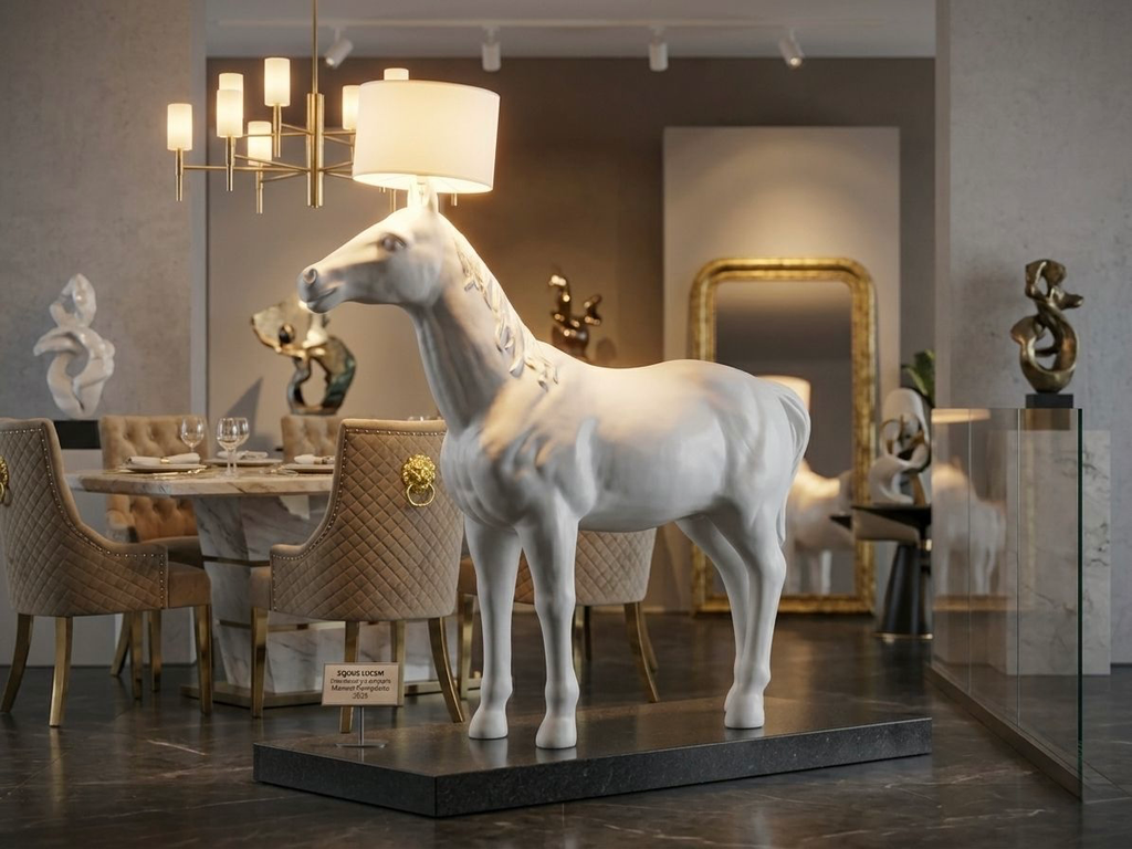 Lámpara Pedestal "Équidos Pureza"