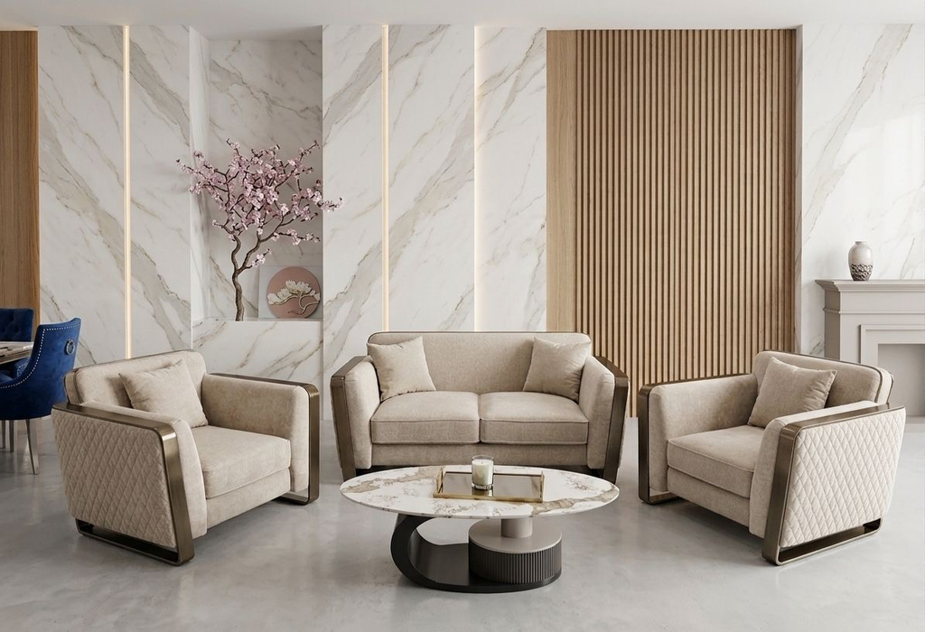 Set Sofá Velvet Bronze