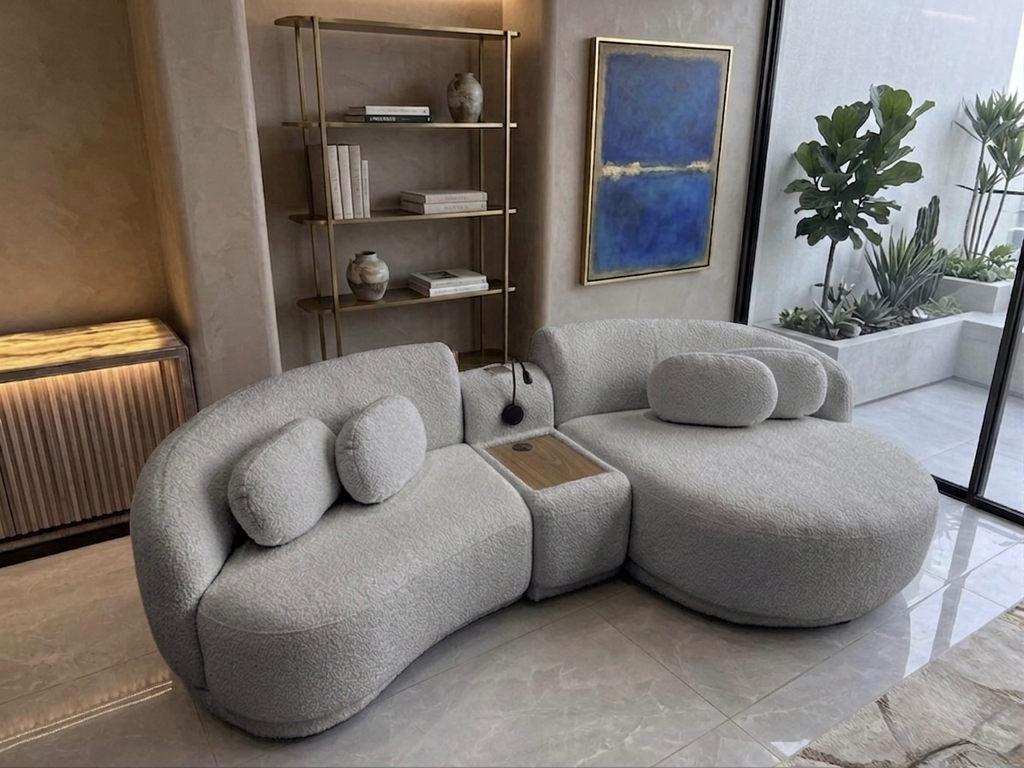 Sofá "Proenca" Reposera Grisáceo