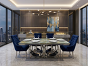 Comedor "Marbella" Plateado + 6 Sillas